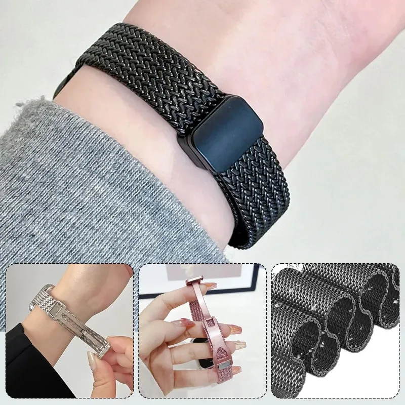 Stainless Steel Magnetic Band For Huawei Watch Fit 3 Strap Women Slim Bracelet For Huawei Fit 1 2 3 Metal Replaceable Watchband