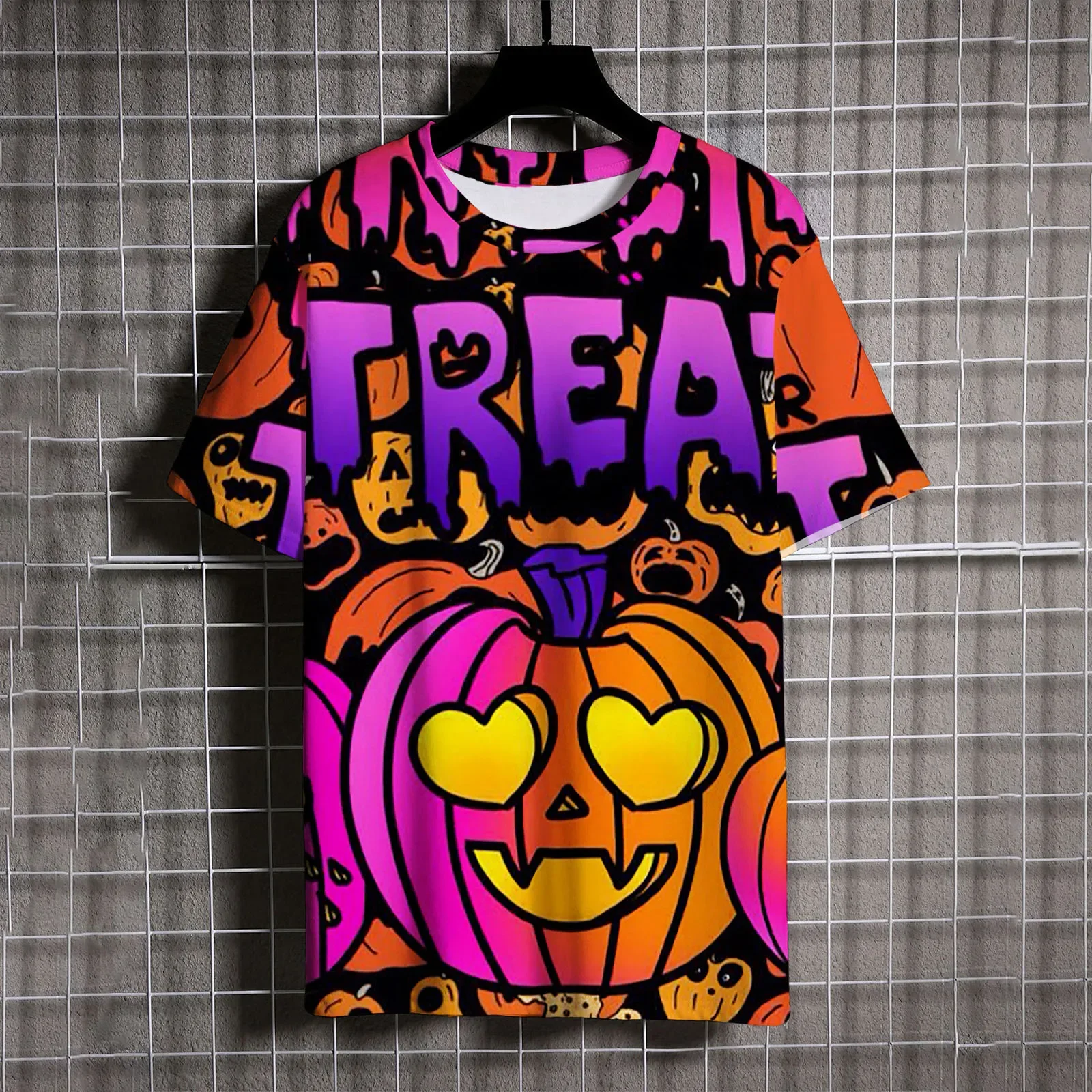 

Funny 3D Pumpkin Print Men's T-Shirts Casual O-neck Loose Short Sleeve Tops Fashion Comfortable Tees Halloween Cosplay Clothing