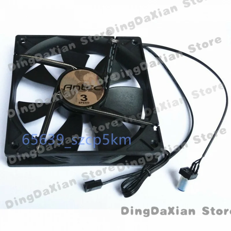 D For Adjustable Speed Fan 12CM 12V PC 3Pin Case Quiet Fan +LED Light +Speed Controlle
