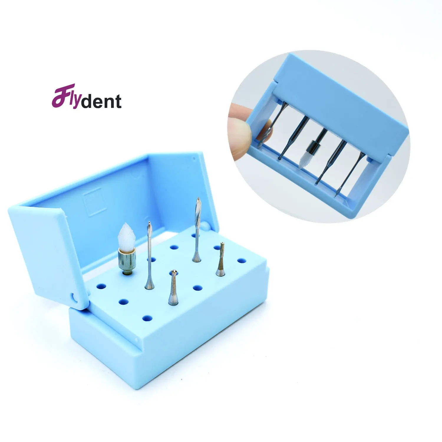 

15 Holes Dental Bur Box Drill Placement Box Dentist Tools Drill Disinfection Holder For RA Low Speed bur