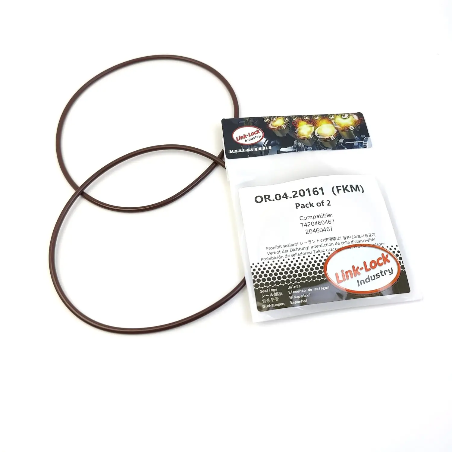 LINK-LOCK 2PCS OR.04.20161 FKM Viton Sealing O-Ring Kit of Air Compressor 7420460467 20460467 for RENAULT for TRUCKS for VOLVO f