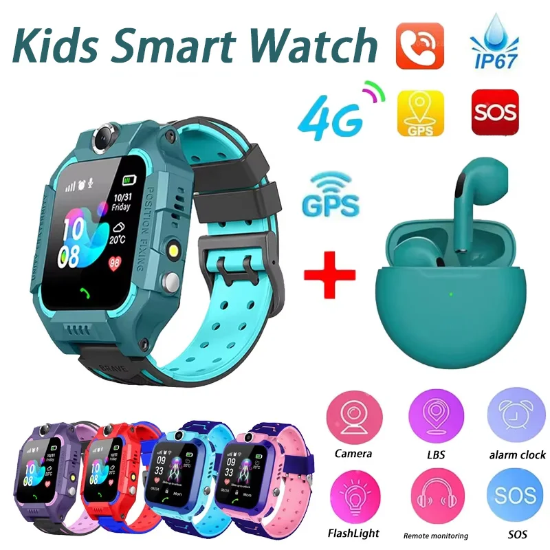 New Kids Smart Watch SOS Antil-lost GPS Location Camera Sim Card Call IP67 Waterproof Smart Watch For Ios Android Kids Gift