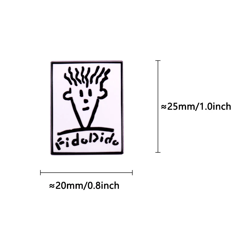 Animation Graffiti Boy Brooch Cute Cartoon Character Badge