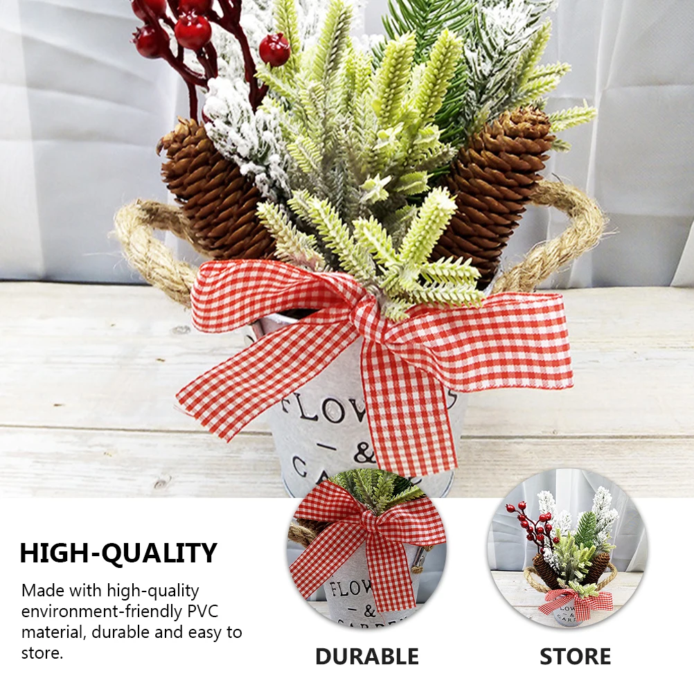 

Twist Christmas Tree Artificial Ornament Tabletop Colorful Party Decoration Small