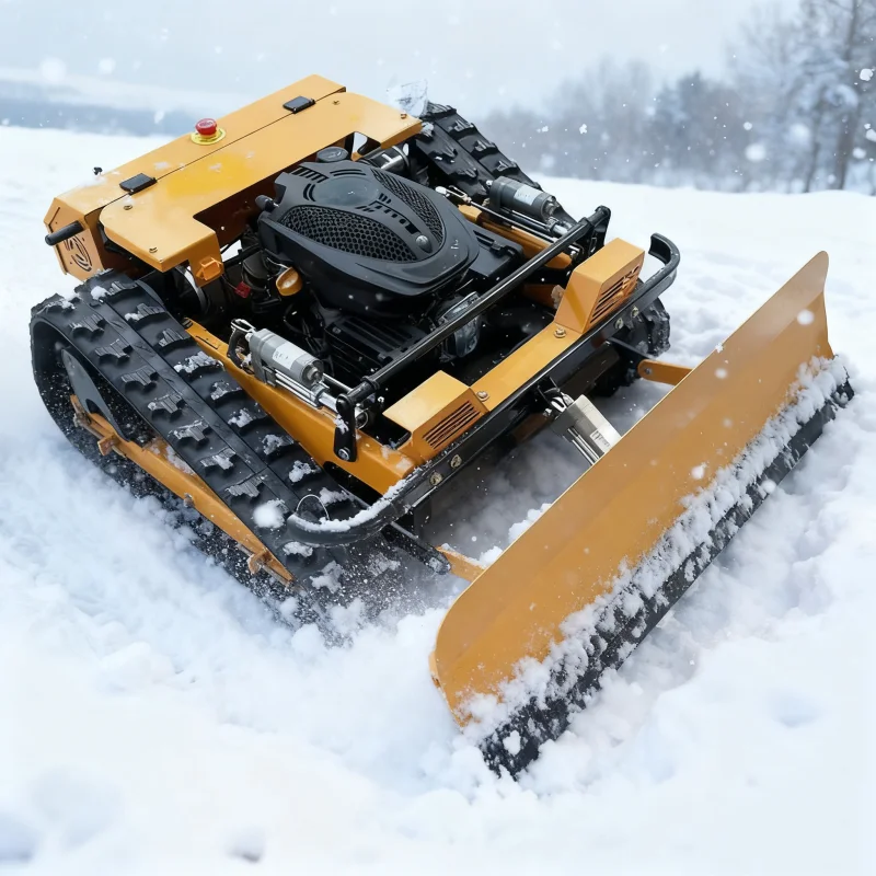 

Customized Remote-controlled Lawn Mower Track Type Push Shovel Can Shovel Snow Multifunctional Lawn Mower Robot