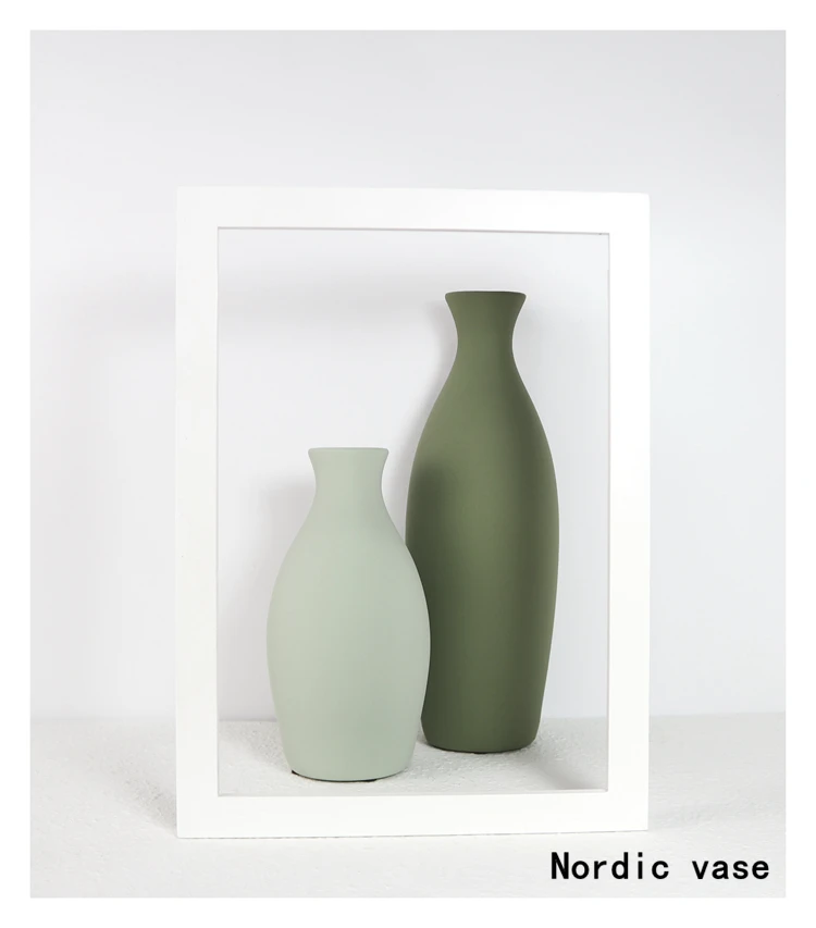 Morandi Ceramic Vase Decoration Interior Ornaments Wedding Modern Sample Room Flower Arrangement home decor