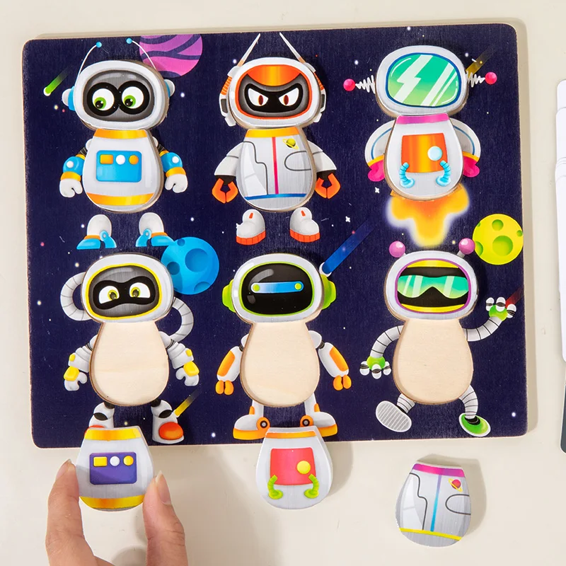 Montessori Doppels ch lacht Bausteine Puzzle Eltern-Kind interaktive Spielzeuge Logik Denken Lernen Lernspiel zeug Geschenke