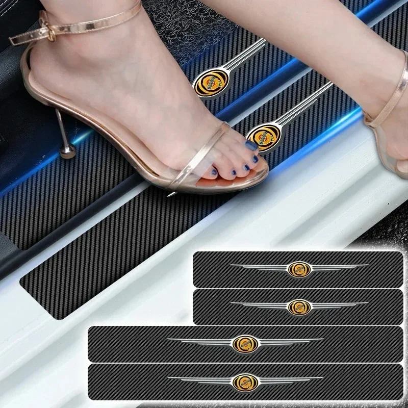 Pegatina para coche, tira de protección resistente a los arañazos, fibra de carbono para Chrysler 300C Pacifica PT Cruiser Sebring Town Country
