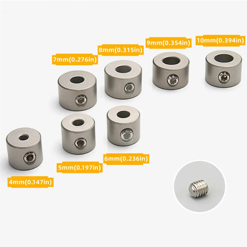 4‑10mm Drill Bit Limit Stop Collar Rings, Stainless Steel Doweling Jig Drilling Bushing, Woodworking Dowel Tool Accessories