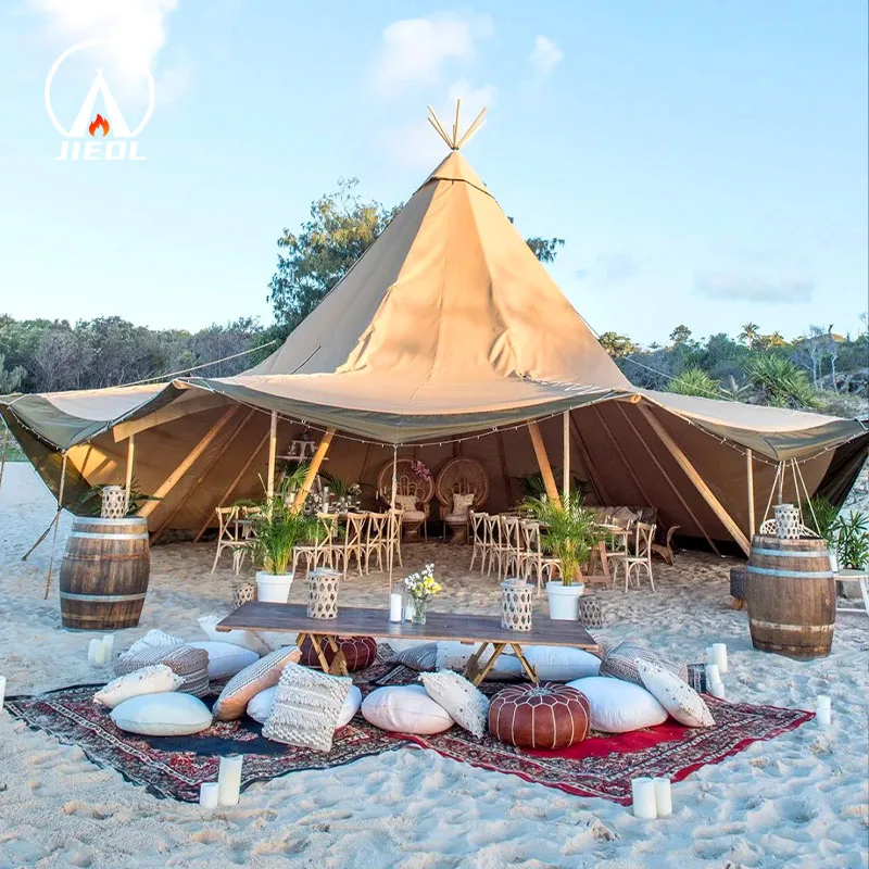 Waterproof Tipi Tent For Camping - Perfect For Family Outings And Outdoor Events, Easy Setup