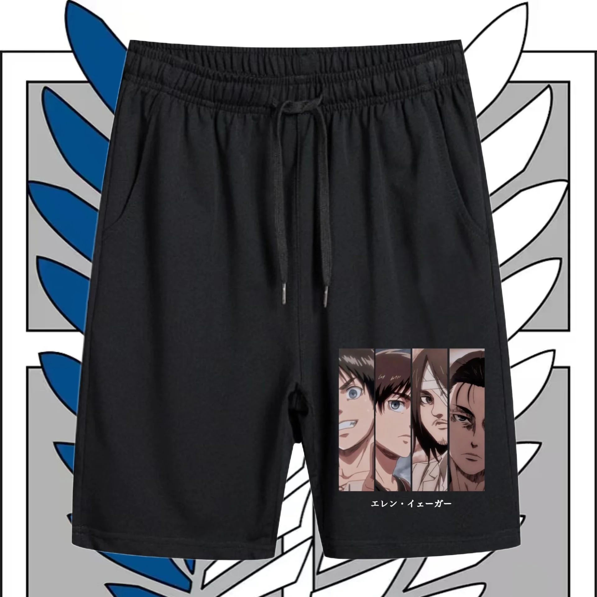 25/26 최신 핫 쇼츠 애니메이션 진격의 거인 주변기기 애니메이션 팬 3D 프린팅 반바지 여름 성인 남성 캐주얼 패션 반바지