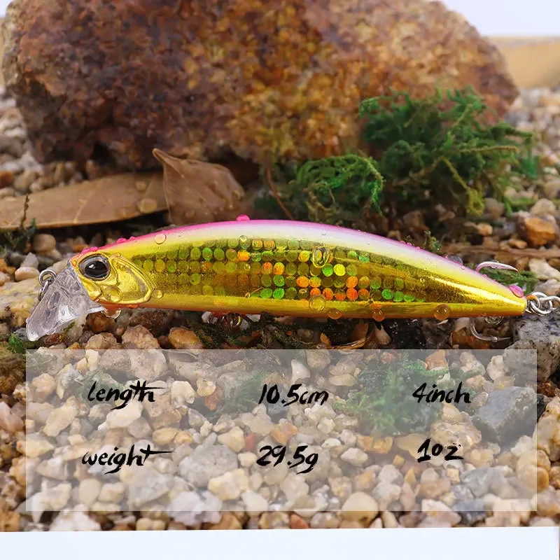 30g minnow jerkbait fishing lure wobblers rattle sound shallow diving crankbait fake bait for fishing