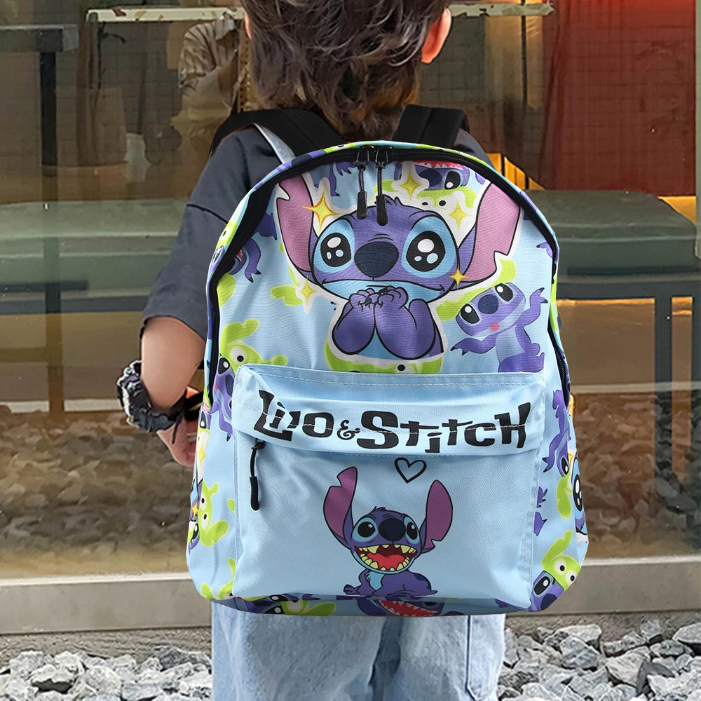 MINISO Kawaii Cute Stitch Rilakkumas Backpack Large Capacity Anime Cartoon Backpack Stylish Student School Bag