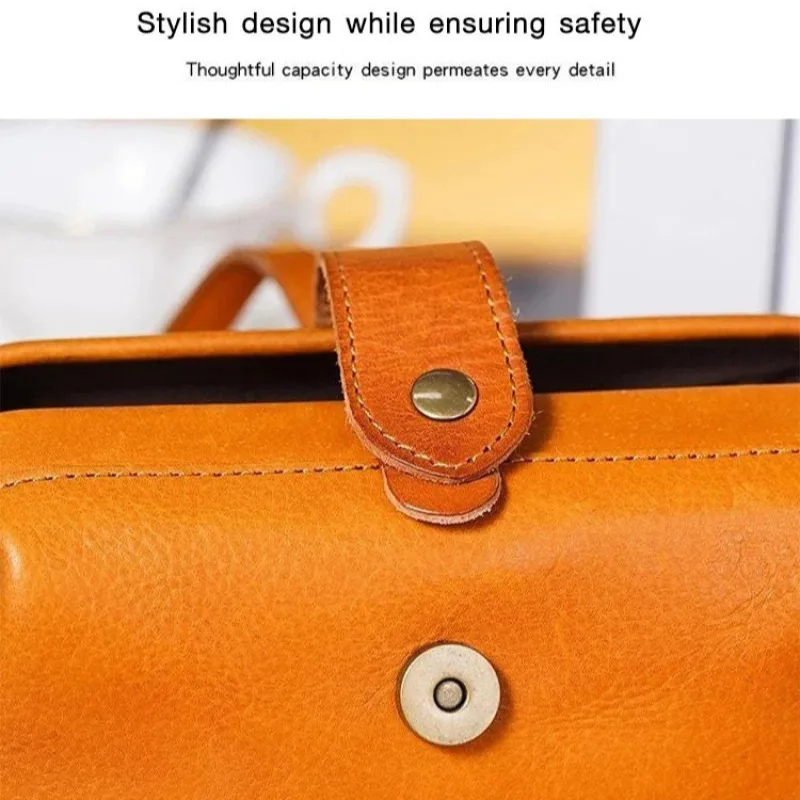 Women's Storage bag Makeup bag travel bag Crossbody Small Bag Portable fashion Vintage leather goddess all-match small bag