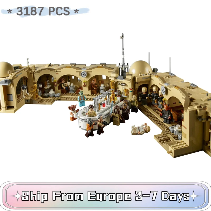 3187Pcs Building Blocks Set Constructor Kids Toys For Children Boys Girls Gift Bricks Kits Star Plan Mos Eisley Cantina Models