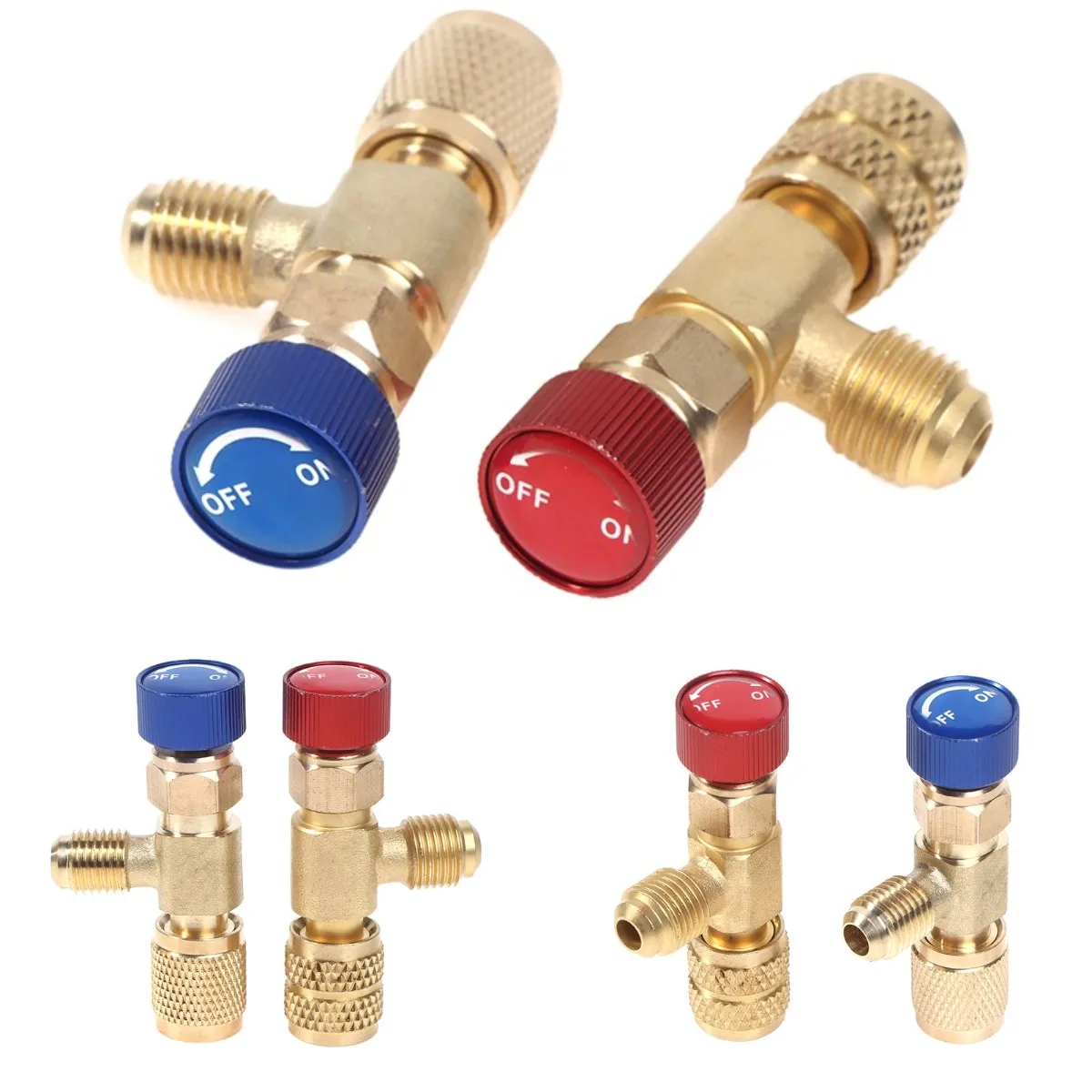 Imagem -06 - Condicionado Safety Valve Adapter Refrigeração Carregamento Adaptador de Cobre Fitting Tools R410a R22 Novo 1pc ar