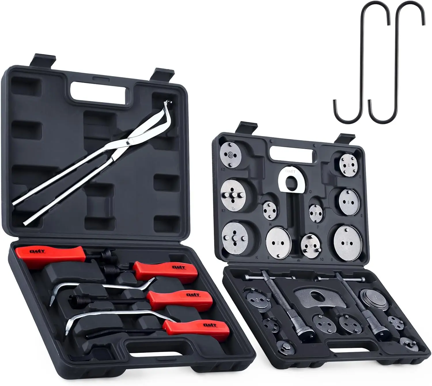 

32pc Dual Brake Tools, 2 in 1 Disc Brake Caliper Tool Set and Drum Brake Tool Kit,Caliper and Drum with Spring Pliers Installer