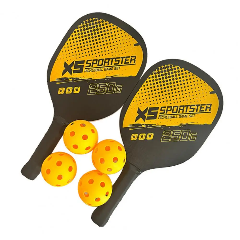Pickleball Paddle Set With 2 Rackets 4 Balls Wooden Pickleball Paddle Racket Set With Ball Outdoor FOR Sports Combination