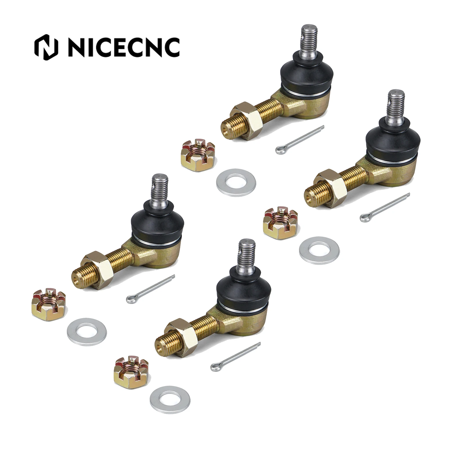 NICECNC Oberes und Unteres Aufhängungskugelgelenk Spurstangen-Enden-Kit für Yamaha Raptor 700 700R YFZ450 YFZ450R 2006-2026 ATV-Zubehör – Detail 3