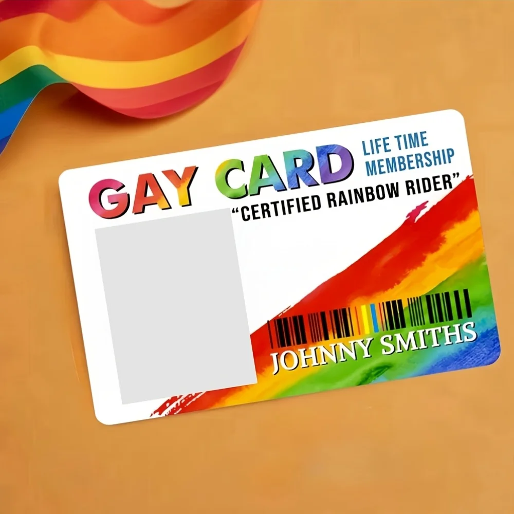 Custom 1pc Photo PVC Card, Custom Lifetime Membership Card, Pride Card, Personalized Novel ID Card, Crude Joke Friends Colleague