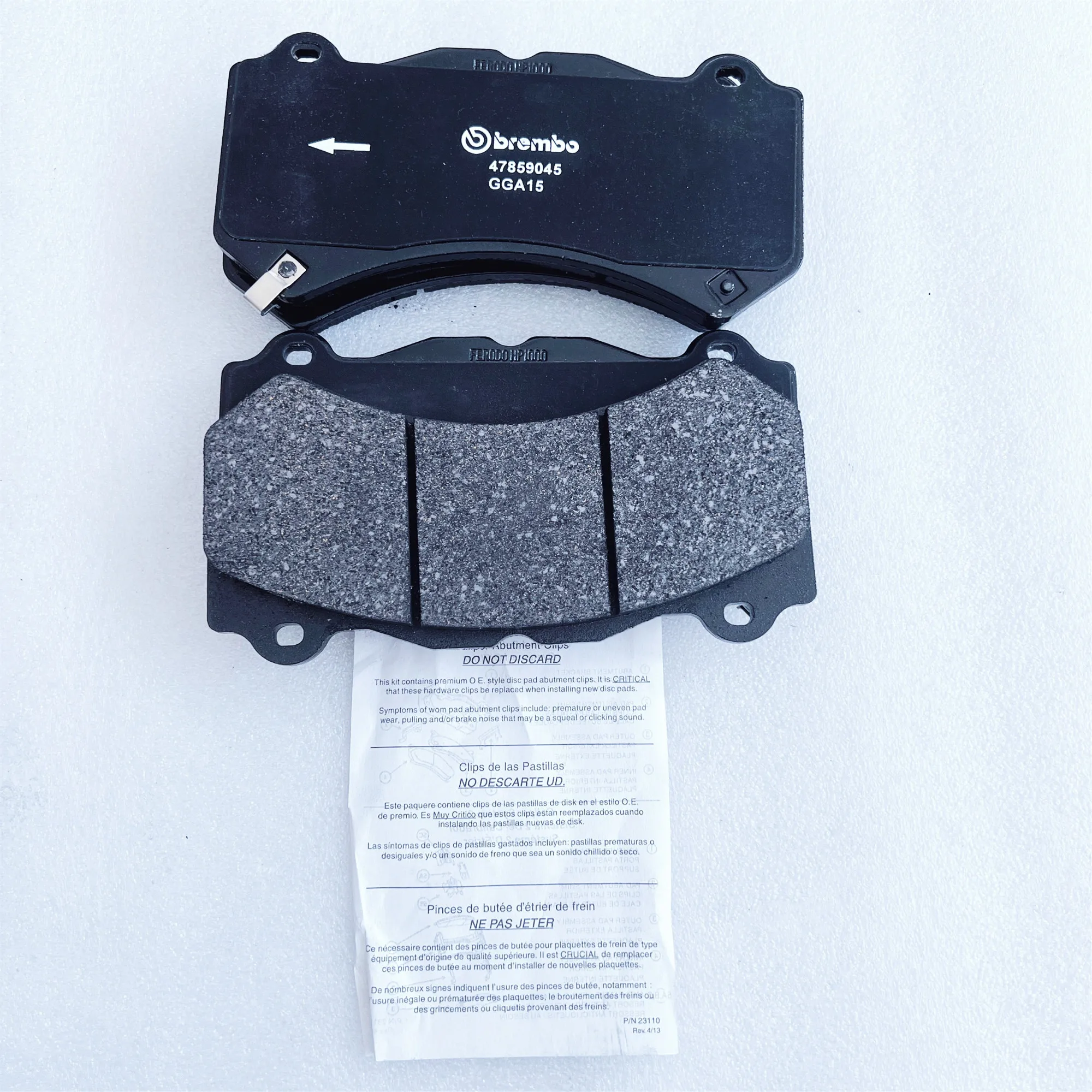 Front Pad Kit (Front Brake Pad Kit) 68144427AA, 68144427AB Applicable: Jeep Grand Cherokee, Jeep Grand Cherokee SRT82012-2015