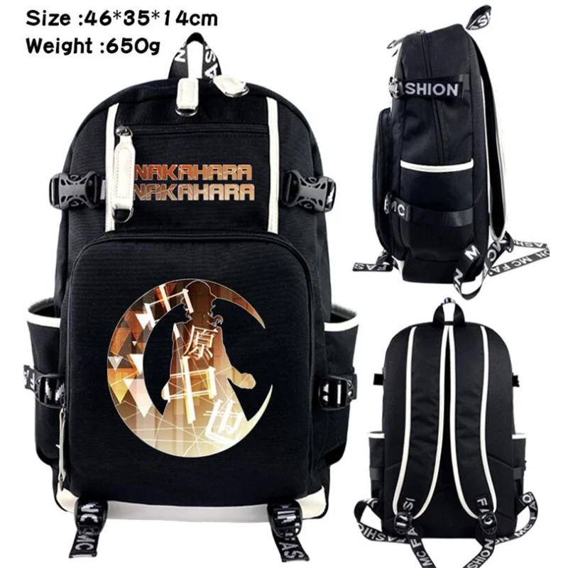 

Anime Bungo Stray Dogs Nakahara Chuuya Backpacks Teenarges Schoolbag Men Women Fashion Laptop Travel Shoulder Outdoor Mochila