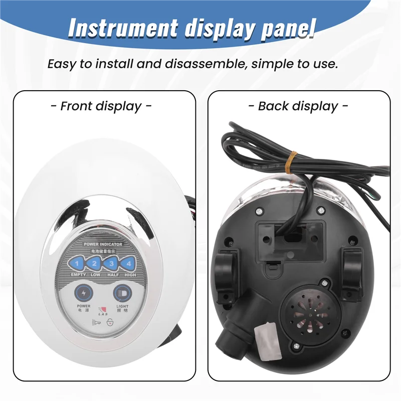 

3 In1 LED Headlight Electric Bike Scooter Frontlight Light Horn Lock Instrument Panel Horn Instrument Headlight-A97E