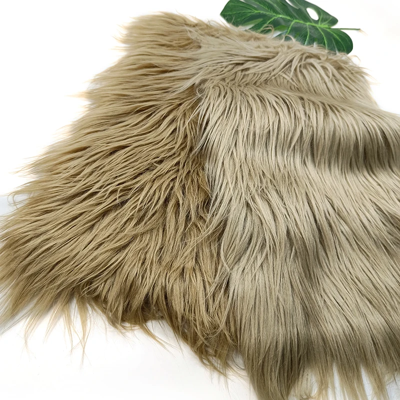 2024 New 25x45cm 100% Polyester Faux Fur Fabric 8cm Soft long Hair Plush Fabric Handmade Doll/costume DIY Sewing Fabric