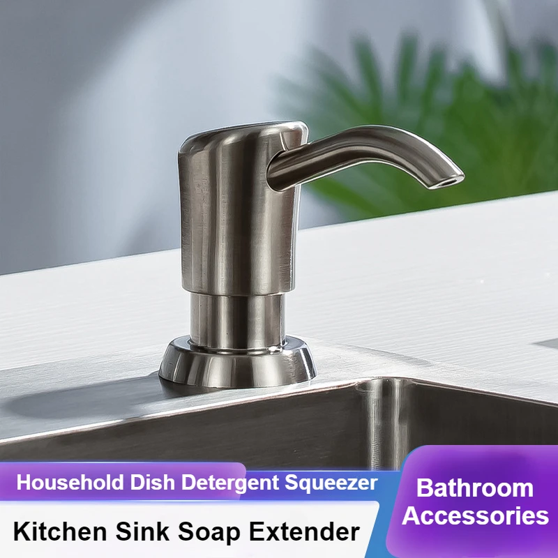 

Дозатор для кухонного мыла из нержавеющей стали, современный бытовой кухонный диспенсер с широкой совместимостью, бутылка для мыла, ручной пресс, насосы