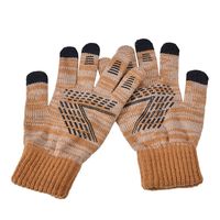 3Pcs/set Winter Warm Beanie Hat Scarf Knitted Woolen Touch Screen Gloves Outdoor Windproof Fleece Lining Scarves for Men Women