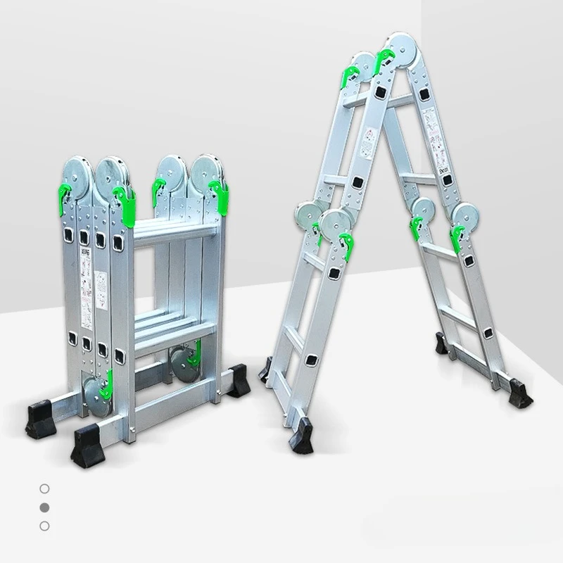 

Herringbone telescopic ladder for household use, portable lifting ladder, household aluminum alloy folding ladder folding ladder