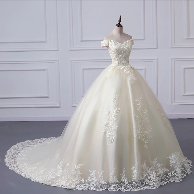 متوفر فستان حفلة شامبانيا مع قطار فساتين Quinceanera رخيصة قبالة الكتف فستان حفلات رسمي فستان رخيص حسب الطلب #5