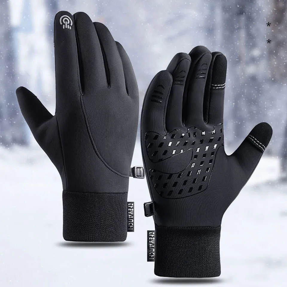KoKossi Winter Touch Screen Waterproof Windproof Gloves Waterproof Cycling Gloves Thermal Fleece Ski Gloves Outdoor Motorcycle image 5