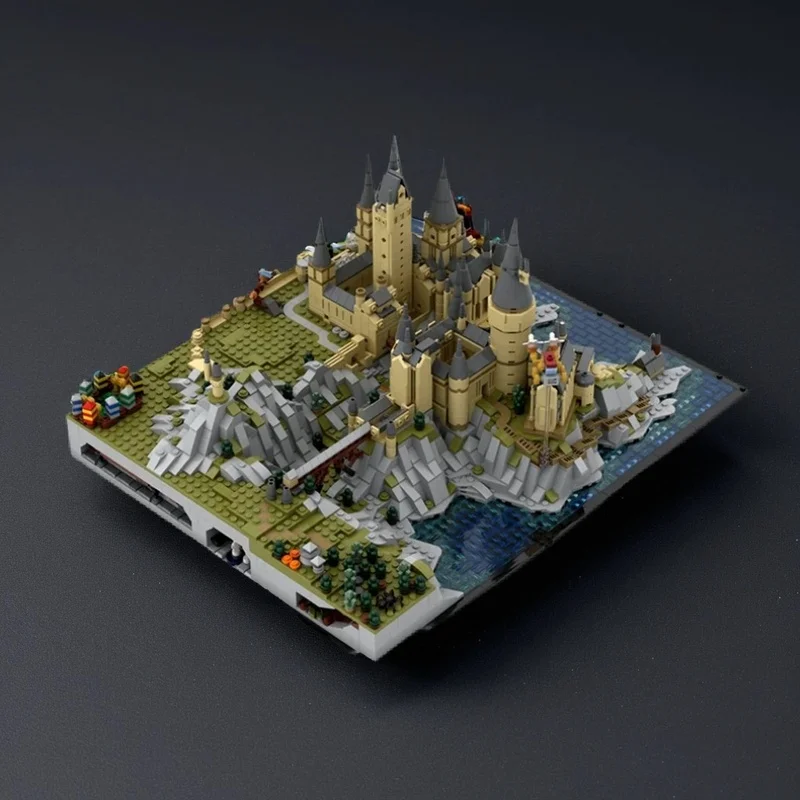 1437pcs MOC Wizard Castle Grounds Expansion Magic Model Building Blocks Room Decor Tabletop Ornament Collection Gift For Adults