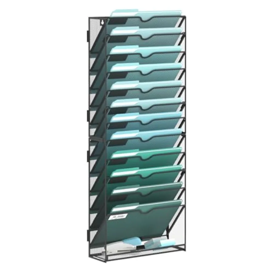 

Настенный органайзер для файлов, папок, журналов, черный, требует сборки