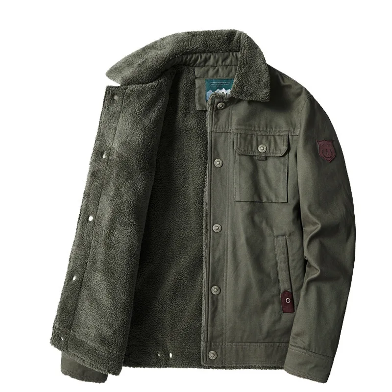 

Winter Fleece Jacket Men's New Trend Loose Thickened Deck Clothes Casual Large Size Top