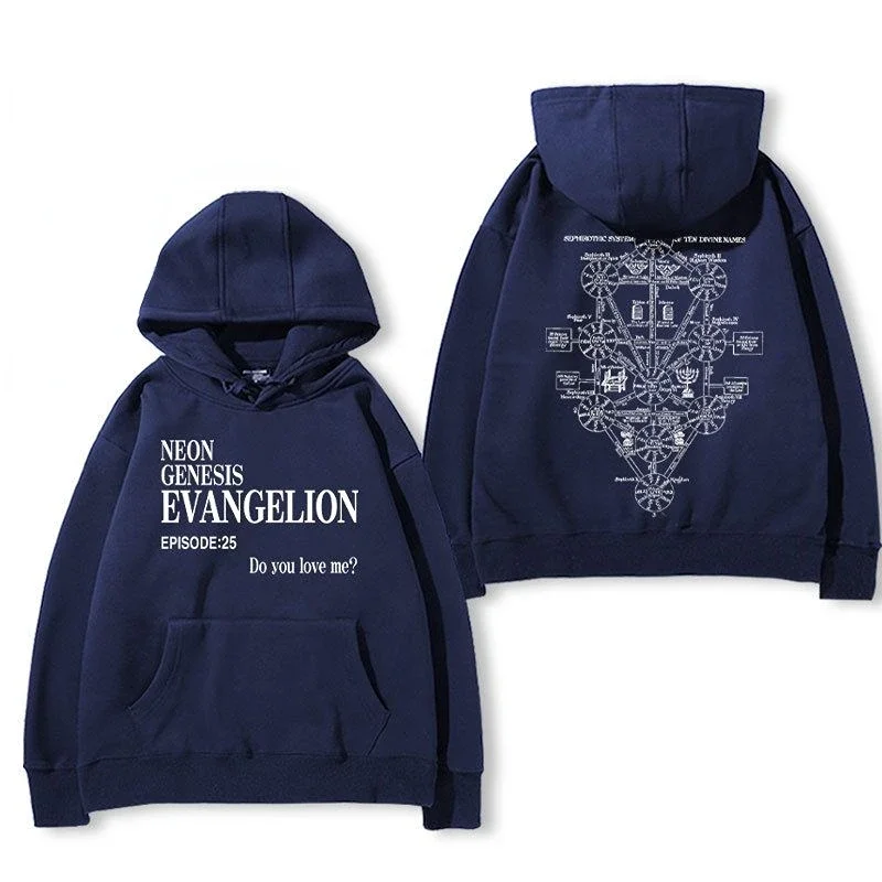 EVANGELION Eva Hoodies Harajuku Men Long Sleeve Loose Sweatshirt Oversized Streetwear Jacket Coat Y2k Warm Pullover Clothes Gift