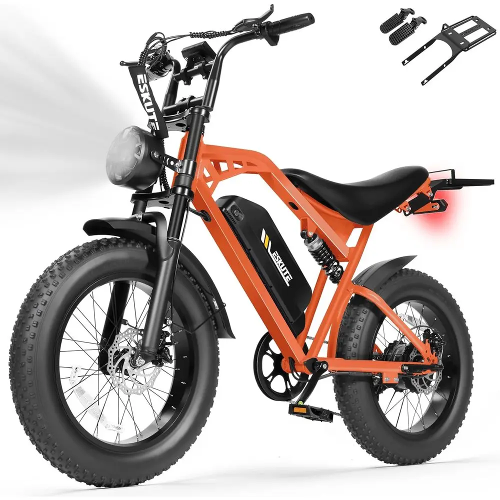 

20 4.0 Tires, 32MPH, 7-Speed Dual Suspension Adult Electric Dirt Bike with 80-Mile Range