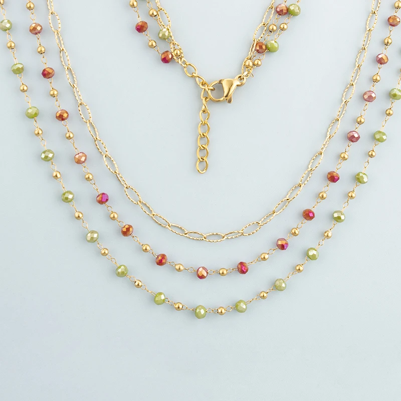 assoonas, 1 Stück/Los, MH80, Halskette für Damen, Anhänger, 18k vergoldet, Edelstahl, Naturstein, handgefertigt, Modeschmuck – Detail 1