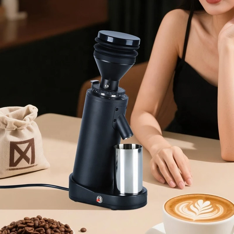 Home Hotel Automobile Automatic Electric Coffee Grinder French Stainless Steel Ceramic Blade Aluminum Plastic Housing