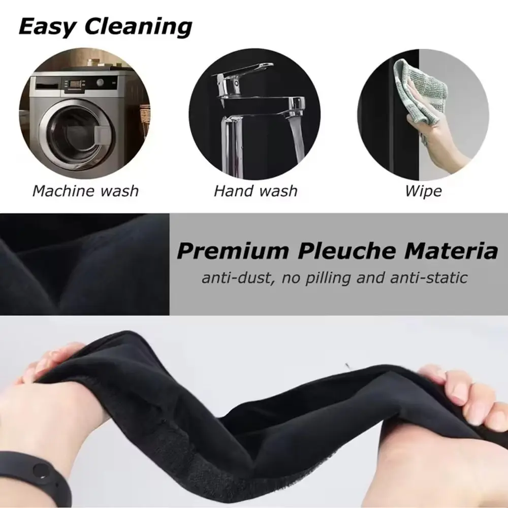 

2Pcs Oil-proof Refrigerator Handle Cover Washable Stain-resistant Appliance Handle Covers Microwave Oven Mitts Home Decors