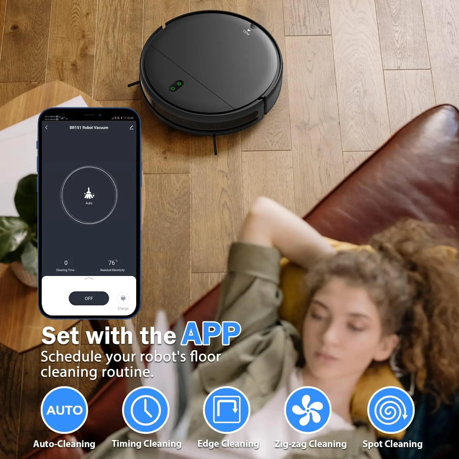 Vacuum and Mop Combo, WiFi/App/Alexa, Robotic Vacuum Cleaner with Schedule, 2 in 1 Mopping Robot Vacuum with Watertank and Dustb