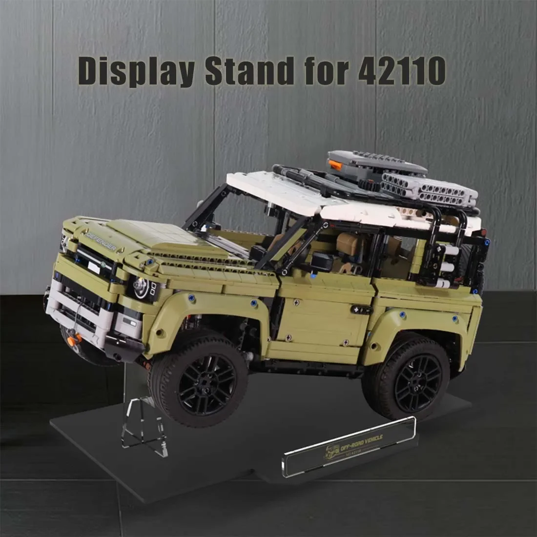 Imagem -03 - Acrílico Display Stand para Lego Blocos de Construção Apenas Prateleiras Decorativas Land Rover Defender Tech 42110 42110