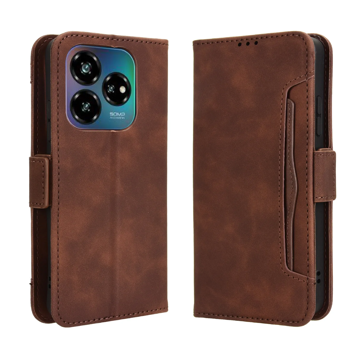 Wallet Cases For ZTE Nubia V60 Design Leather Case, Magnetic Closure Book Flip Cover, Photo Card Holder, Mobile Phone Bags image 2