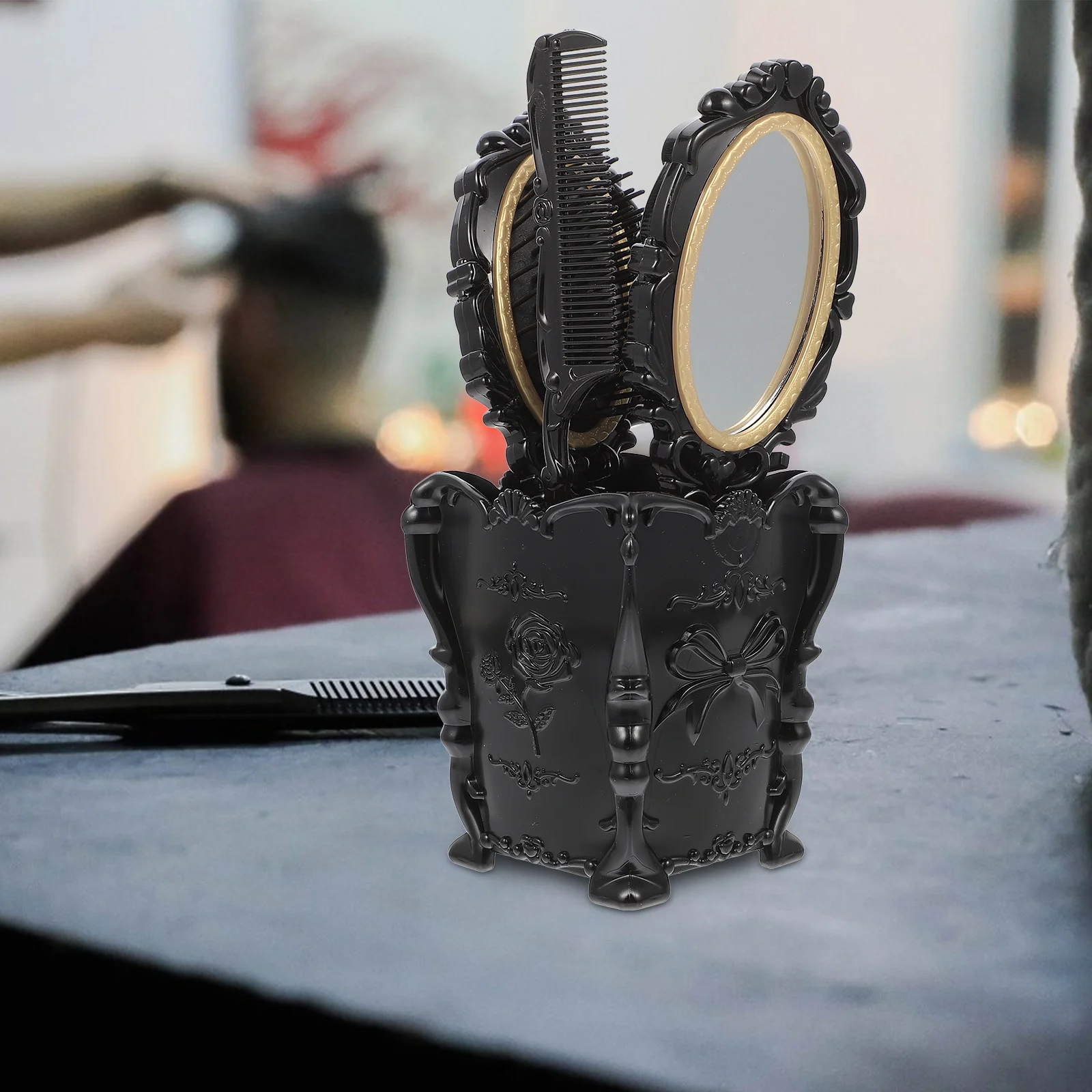 1 مجموعة مكافحة ساكنة وسادة هوائية مشط مرآة مجموعة وفك تشابك فروة الرأس تدليك فرشاة للصالون والاستخدام المنزلي الرطب الجاف العناية بالشعر تصفيف الشعر #6