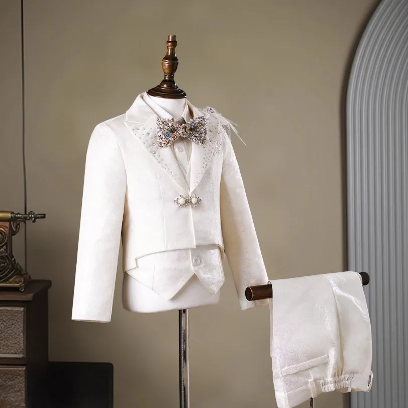 Baby Jungen Anzug Kinder Klavier Leistung Abendkleid Blazer Sets Jungen Anzüge Für Hochzeiten Traje De Niño Para Bautizo A4792 – Detail 3