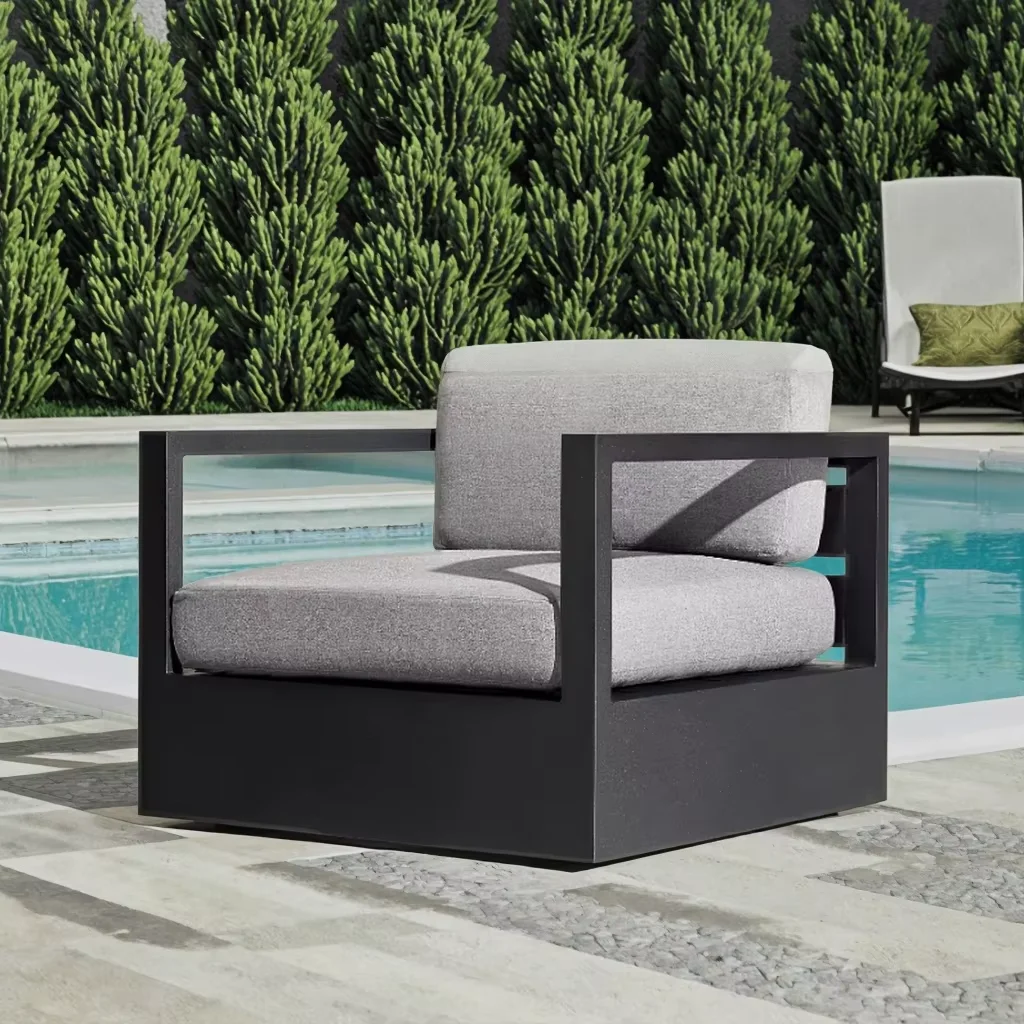 

#Green Best Selling Outdoor Hotel Furniture Metal Garden Armchair