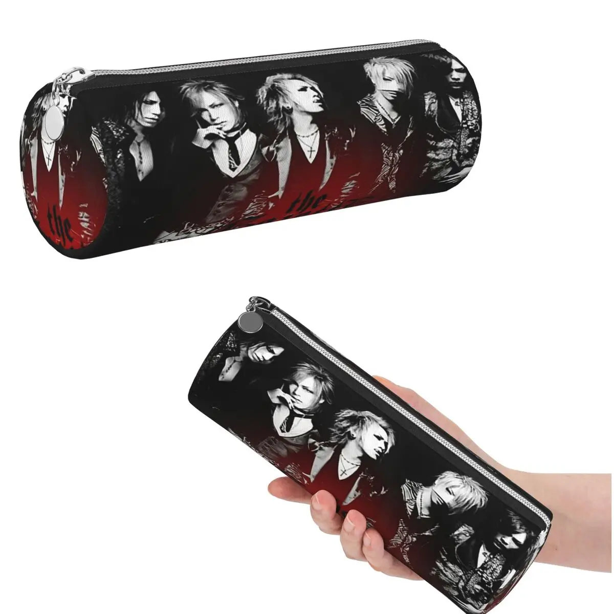 Japan Rock The Gazette Band Federmäppchen für Studenten, Geschenke, zylindrische Stiftbox, Bleistiftbeutel, Bleistiftetui