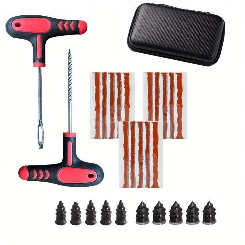 Reifen Reparatur Kit mit Gummi Streifen Auto Reifen Reparatur Werkzeug Studding Werkzeug Set Auto Fahrrad Tubeless Reifen Reifen Punktion Stecker Garage Werkzeuge