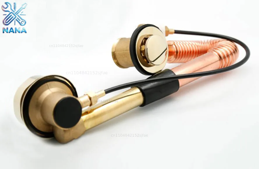 Copper rotary bathtub water removal device sewer pipe chorme or golden bathtub drain Bath Waste and Overflow